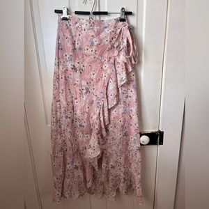 BCBGMaxAzria Floral Wrap Skirt